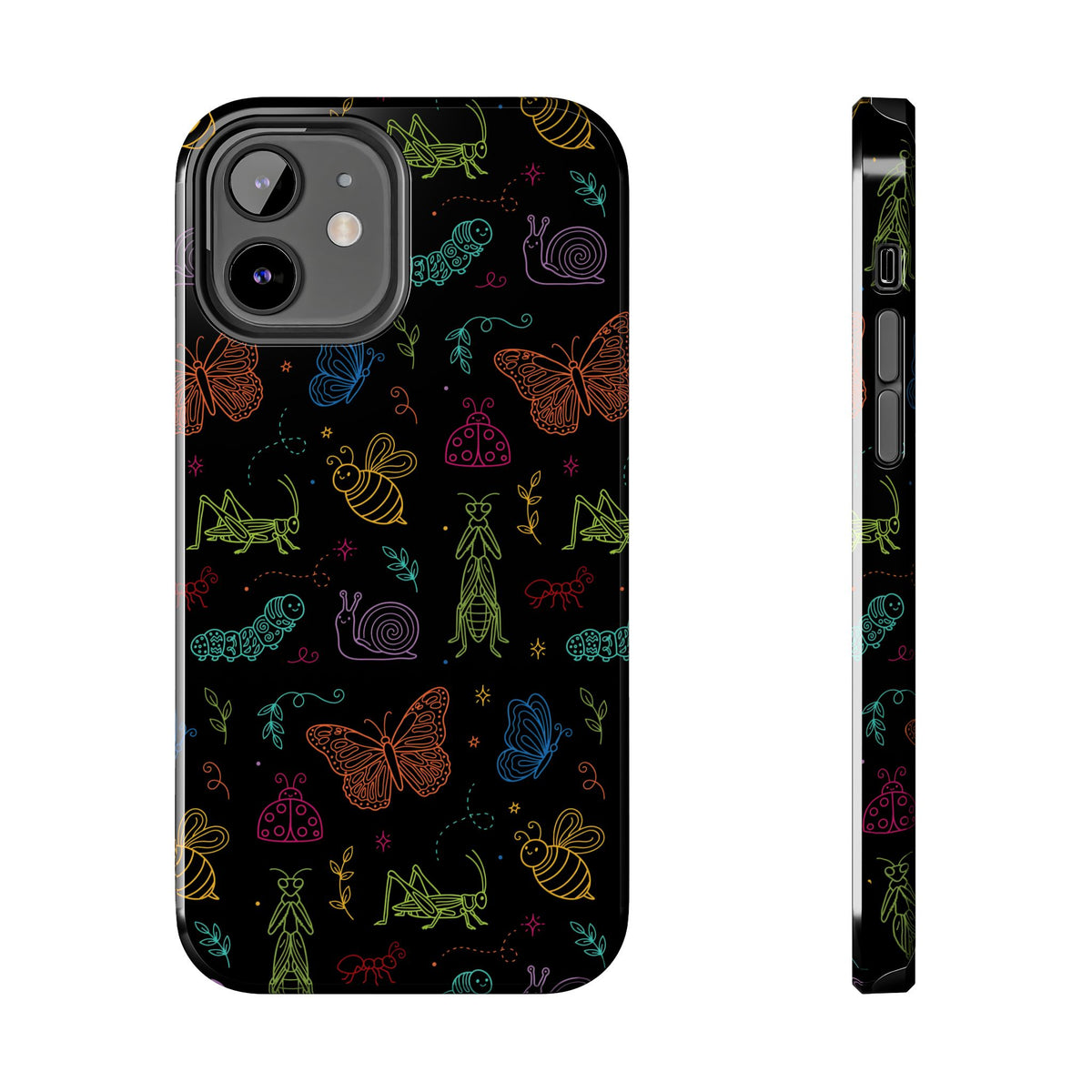 Pollinator Parade Tough Phone Case | Colorful Garden Insects Butterflies Case for iPhone & Samsung