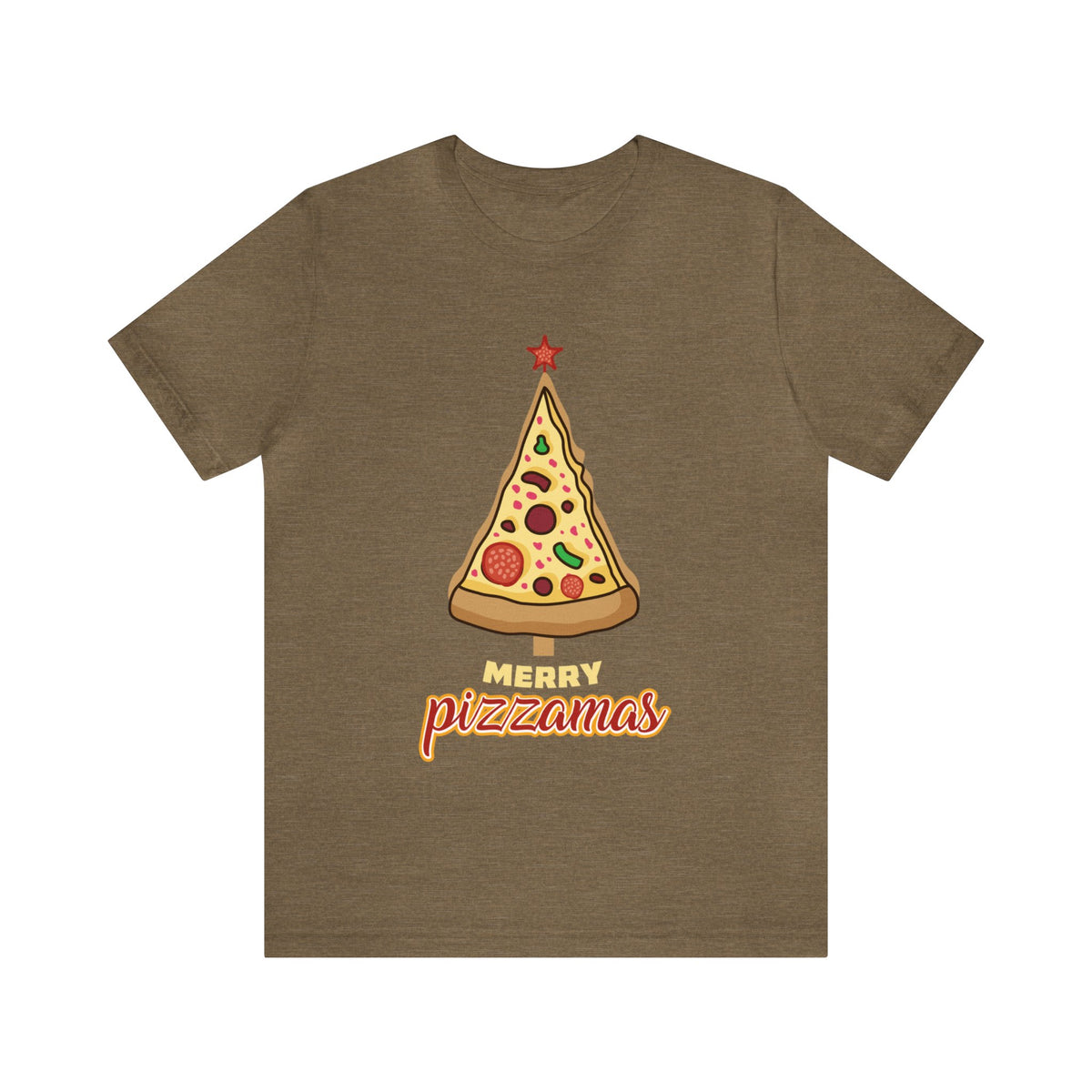 Merry Pizza Christmas Funny Shirt | Pizza Lover Gift | Unisex Jersey T-shirt