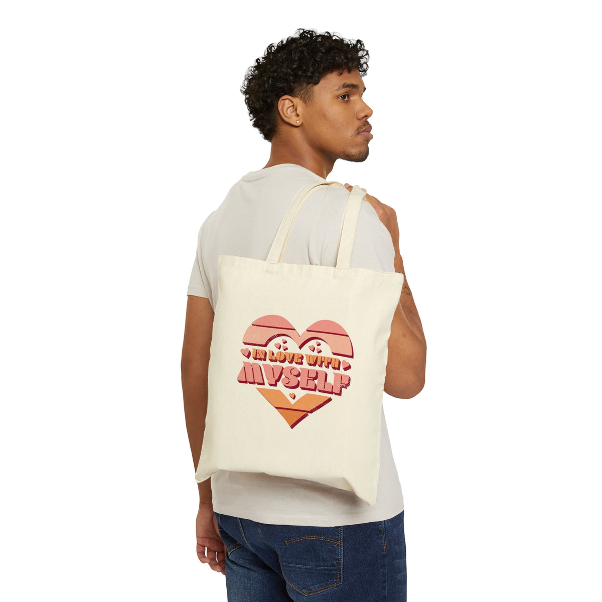 In Love With Myself  Self Care Tote Bag | Valentines Day Shirt |Affirmation Gift For Her | Organic Canvas Tote Bag