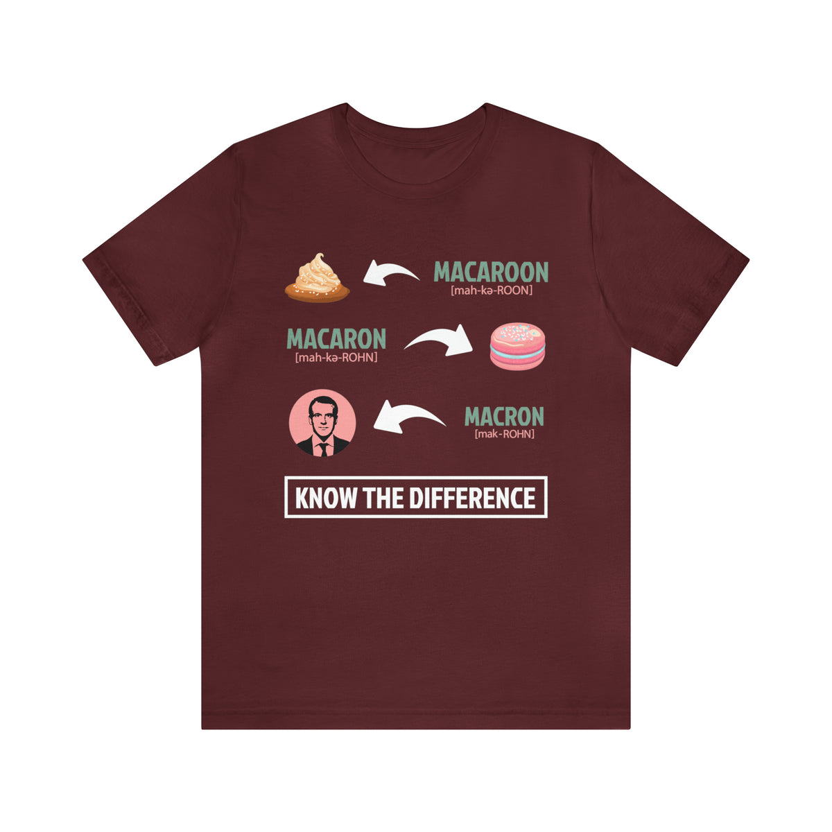 Macaron Macaroon Macron Funny Shirt | Cookie Baking Gift | Unisex Jersey T-shirt