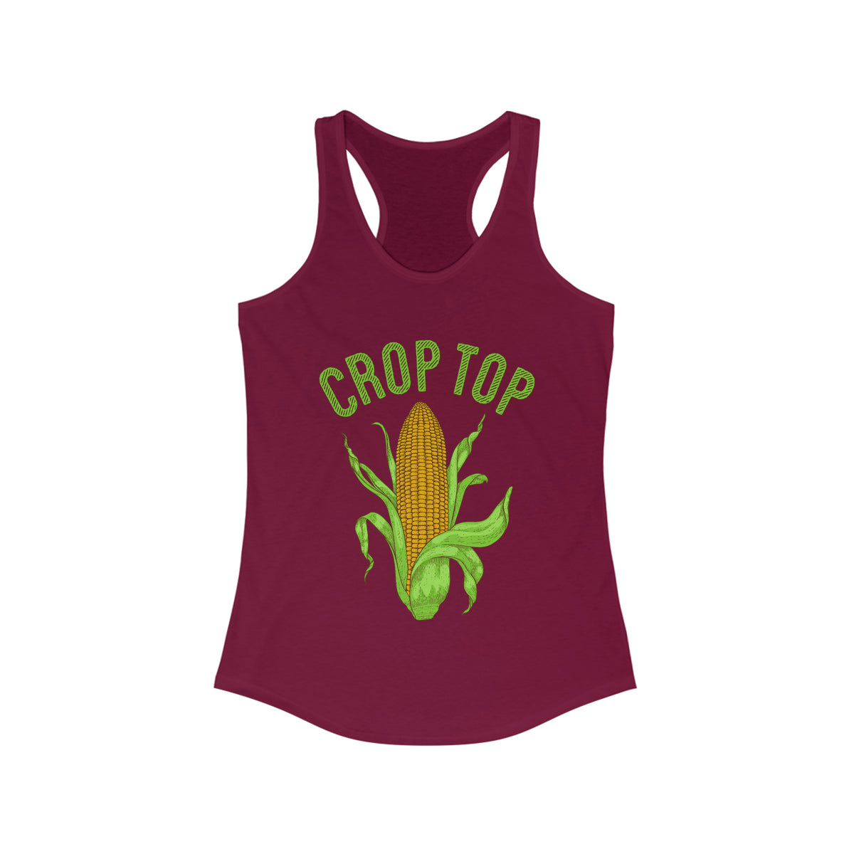 Corn Crop Top Funny Farming Shirt | Corn Gift For Her | Women's Ideal Racerback Tank