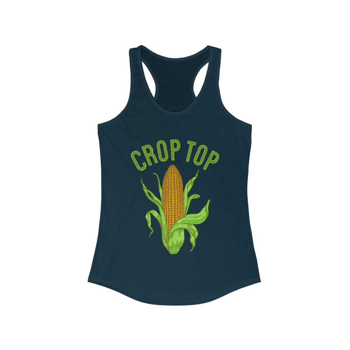 Corn Crop Top Funny Farming Shirt | Corn Gift For Her | Women's Ideal Racerback Tank