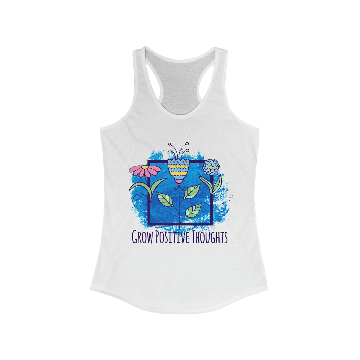 Positive Thoughts School Psychologist Shirt | Mindfulness Psychology Gift | Women's Slim-fit Racerback Tank Top