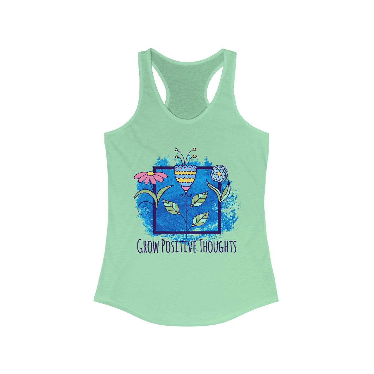 Positive Thoughts School Psychologist Shirt | Mindfulness Psychology Gift | Women's Slim-fit Racerback Tank Top