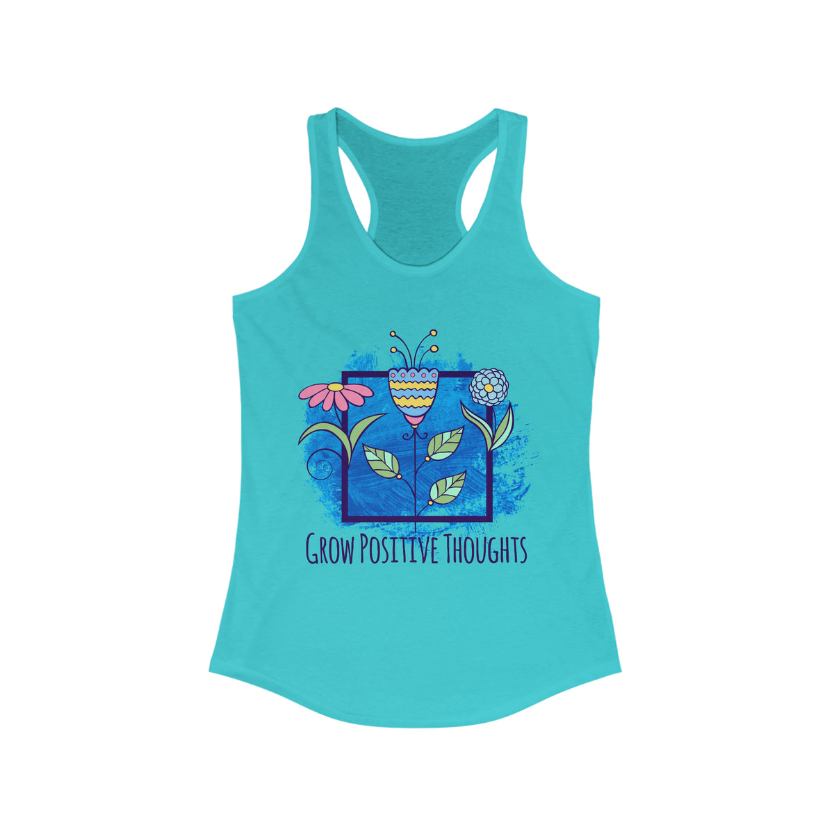 Positive Thoughts School Psychologist Shirt | Mindfulness Psychology Gift | Women's Slim-fit Racerback Tank Top