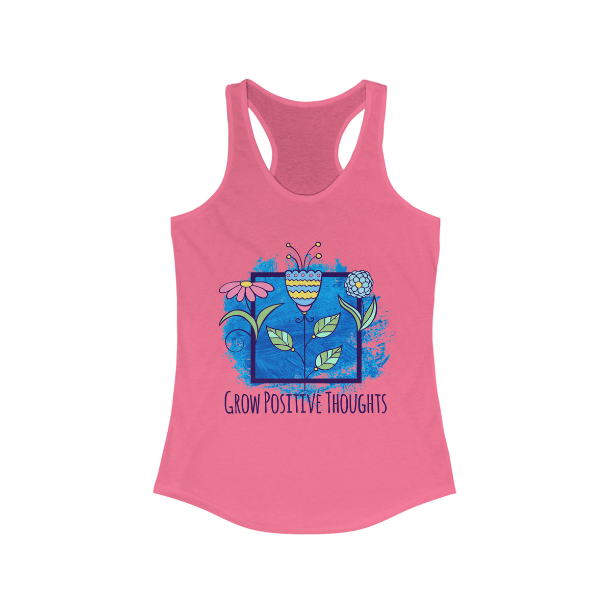 Positive Thoughts School Psychologist Shirt | Mindfulness Psychology Gift | Women's Slim-fit Racerback Tank Top