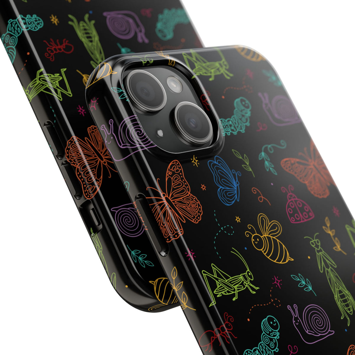 Pollinator Parade Tough Phone Case | Colorful Garden Insects Butterflies Case for iPhone & Samsung
