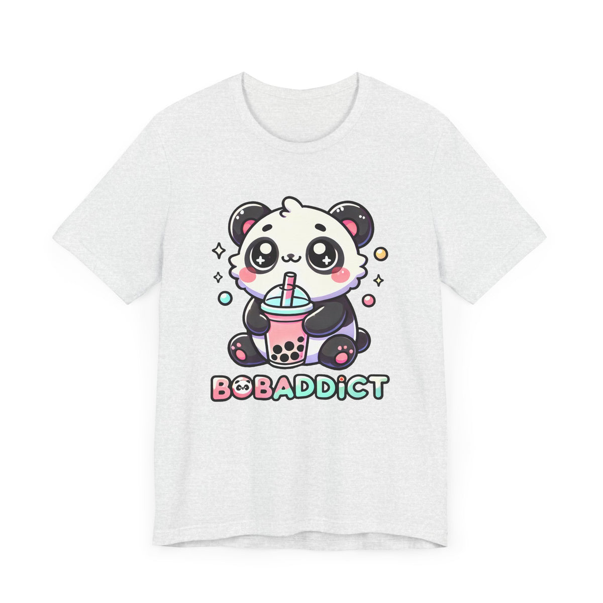 Boba Addict Cute Panda Bear Boba Tea Shirt | Kawaii Boba Shirt | Bubble Tea Lover Shirt  | Unisex Jersey T-shirt