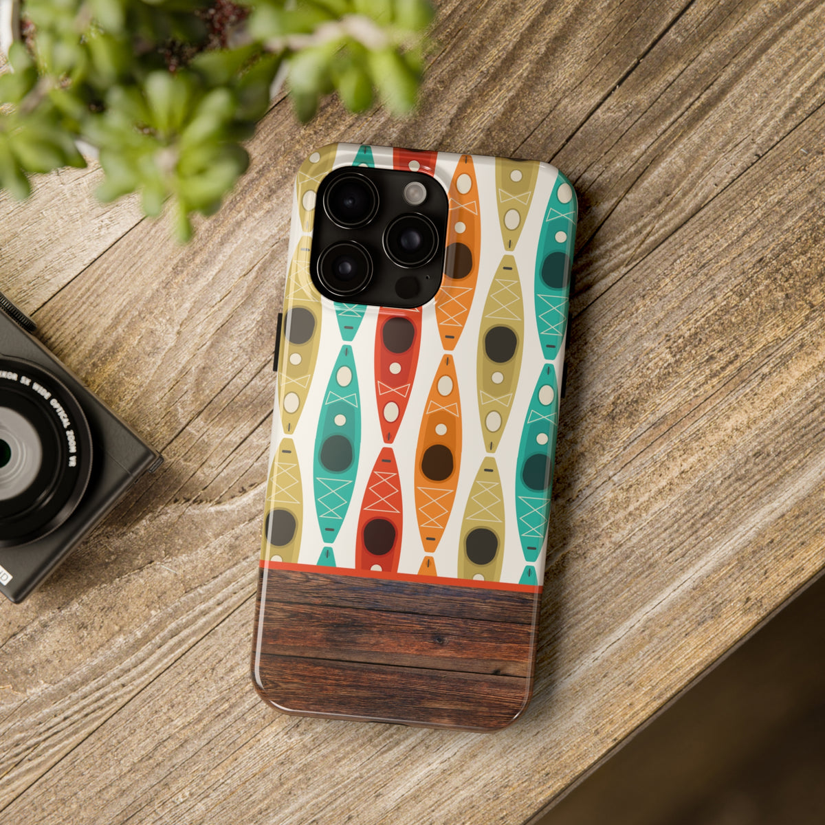 Kayak Wood Grain iPhone Case