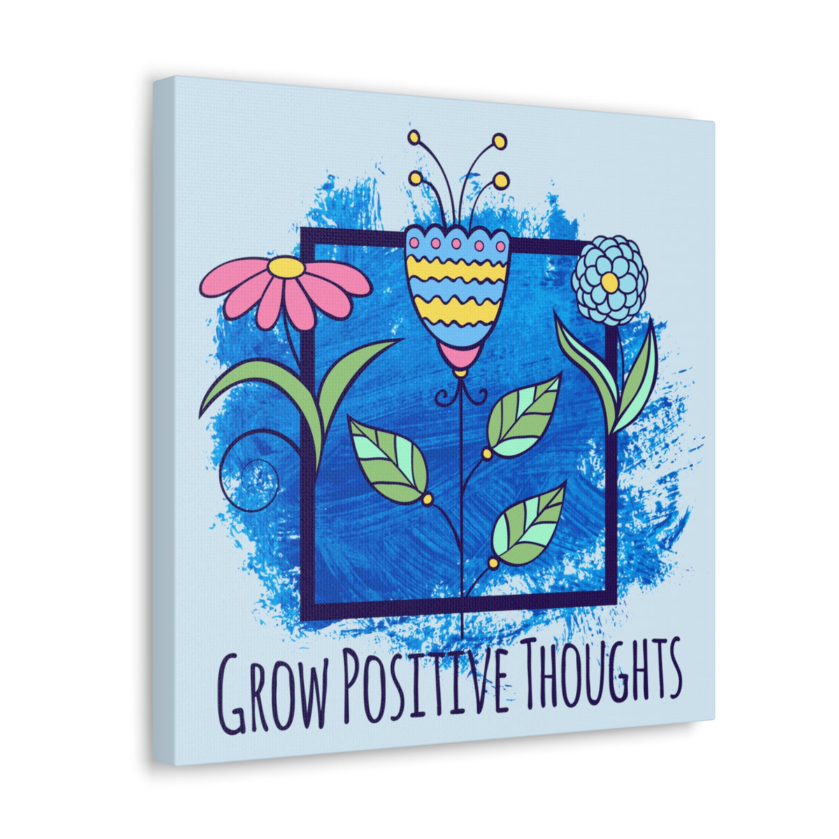 Positive Thoughts School Psychologist Wall Art | Mindfulness Psychology Gift  | Canvas Gallery Wraps Home Decor