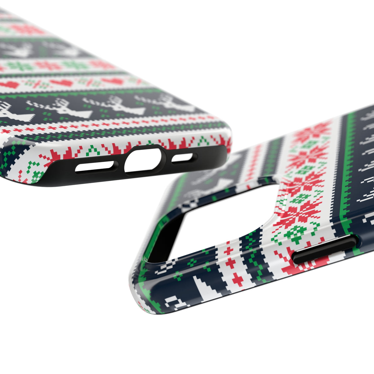 Ugly Christmas iPhone Case | iPhone 15 14 13 12 11 Phone Case | Reindeer Christmas Gift | Tough Impact-resistant Phone Case