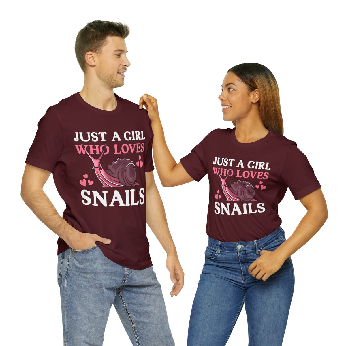Just a Girl Who Loves Snails Nature Shirt | Snail Lover Shirt | Unisex Jersey T-shirt