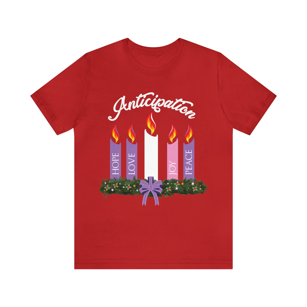 Advent Wreath Candles Christian Shirts | Advent Christmas Gifts | Unisex Jersey T-shirt