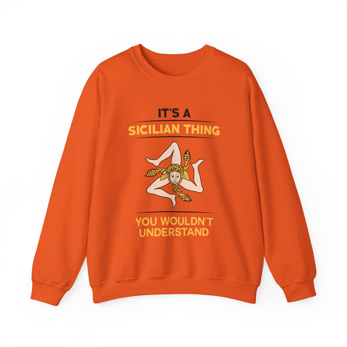 Sicily Italy Coat of Arms Sweatshirt | Sicilian World Travel Gift | Unisex Heavy Blend™ Crewneck Sweatshirt