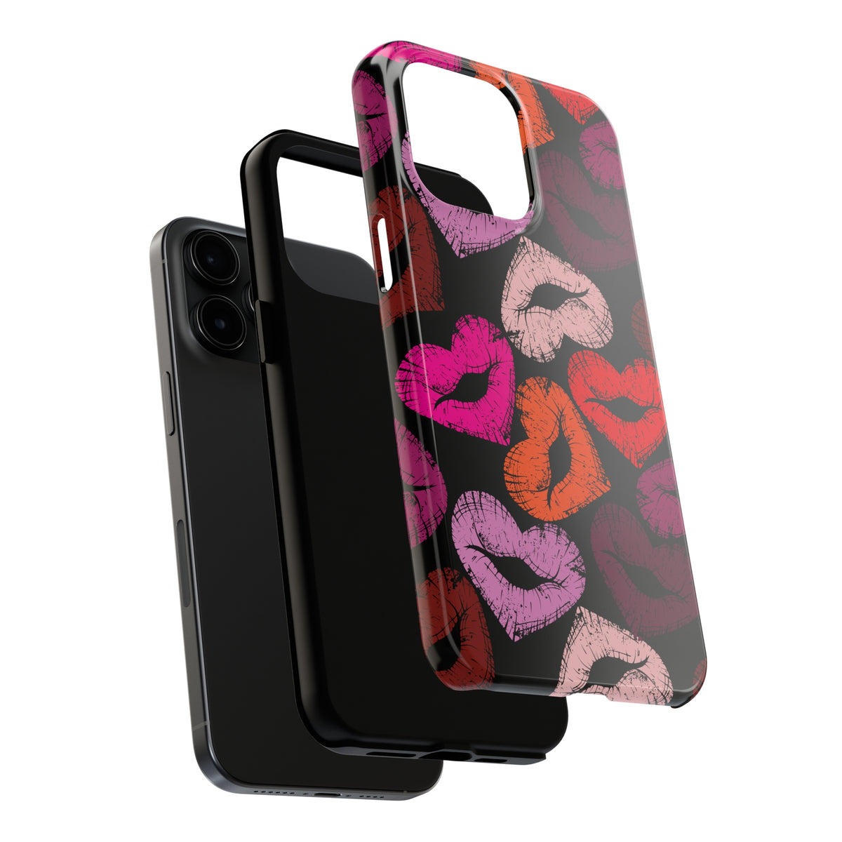 Lipstick Kiss iPhone 15 14 13 12 11 Case (all models) | Valentines Day Gift | Tough Phone Case