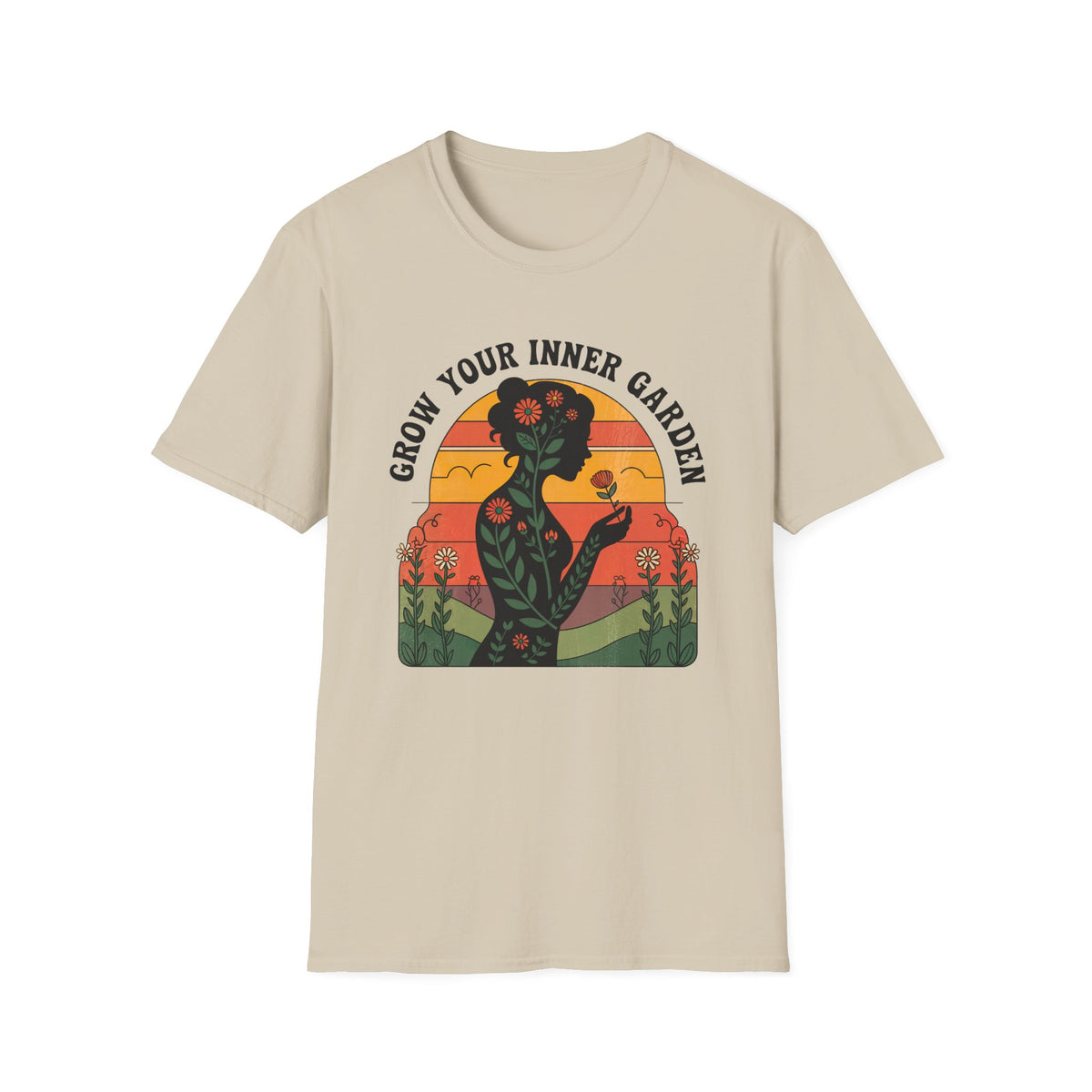 Grow Your Inner Garden Motivational Shirt | Self Care Shirt | Nature Lover Psychologist Gift | Unisex Soft Style T-shirt