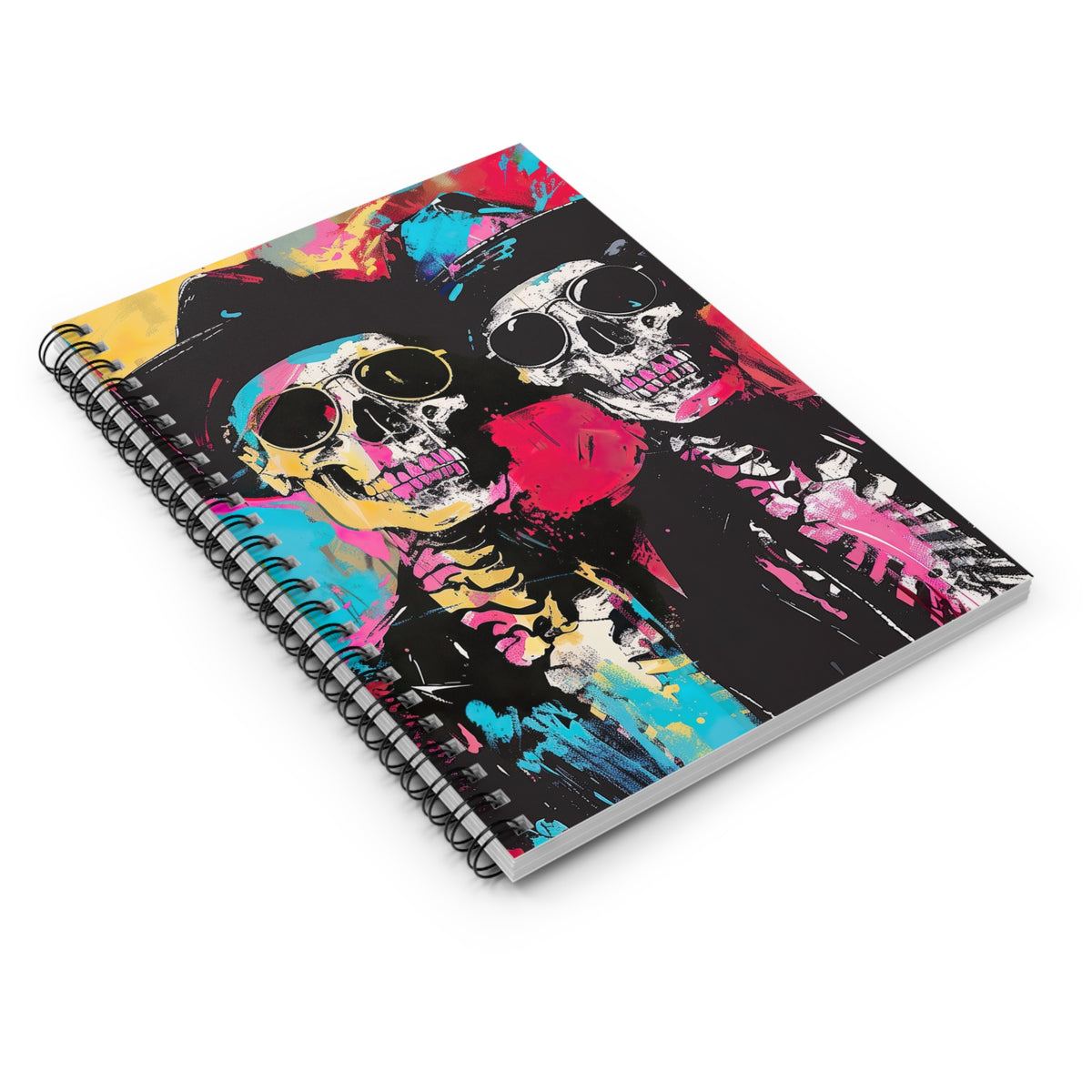Neon Urban Art Halloween Journal | Expressionist Art Spiral Notebook | Halloween Gift