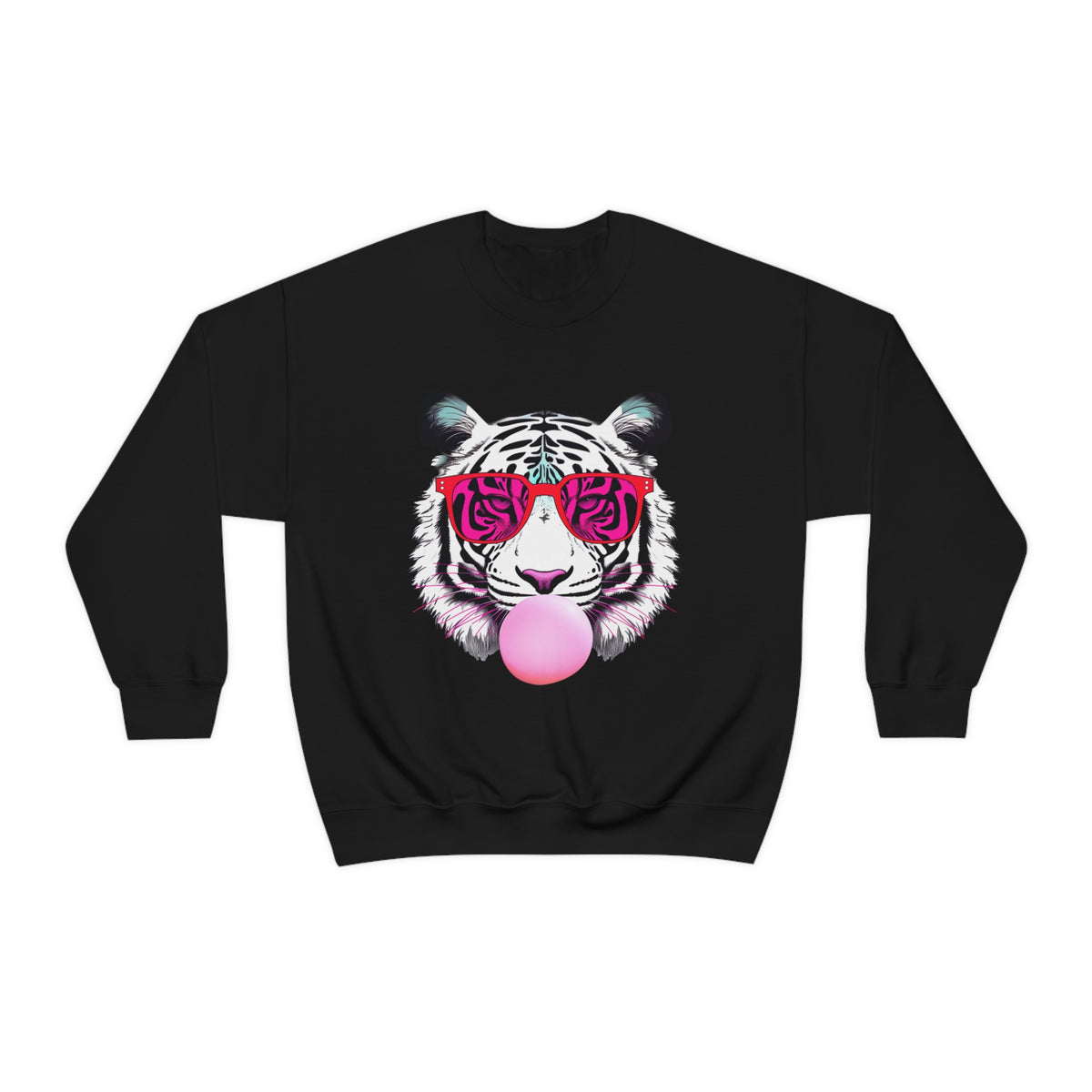 Bubblegum Pink Tiger Shirt | Tiger Face Shirt | Pop Art Shirt | Gift for Animal Lover Summer Shirt | Unisex Crewneck Sweatshirt