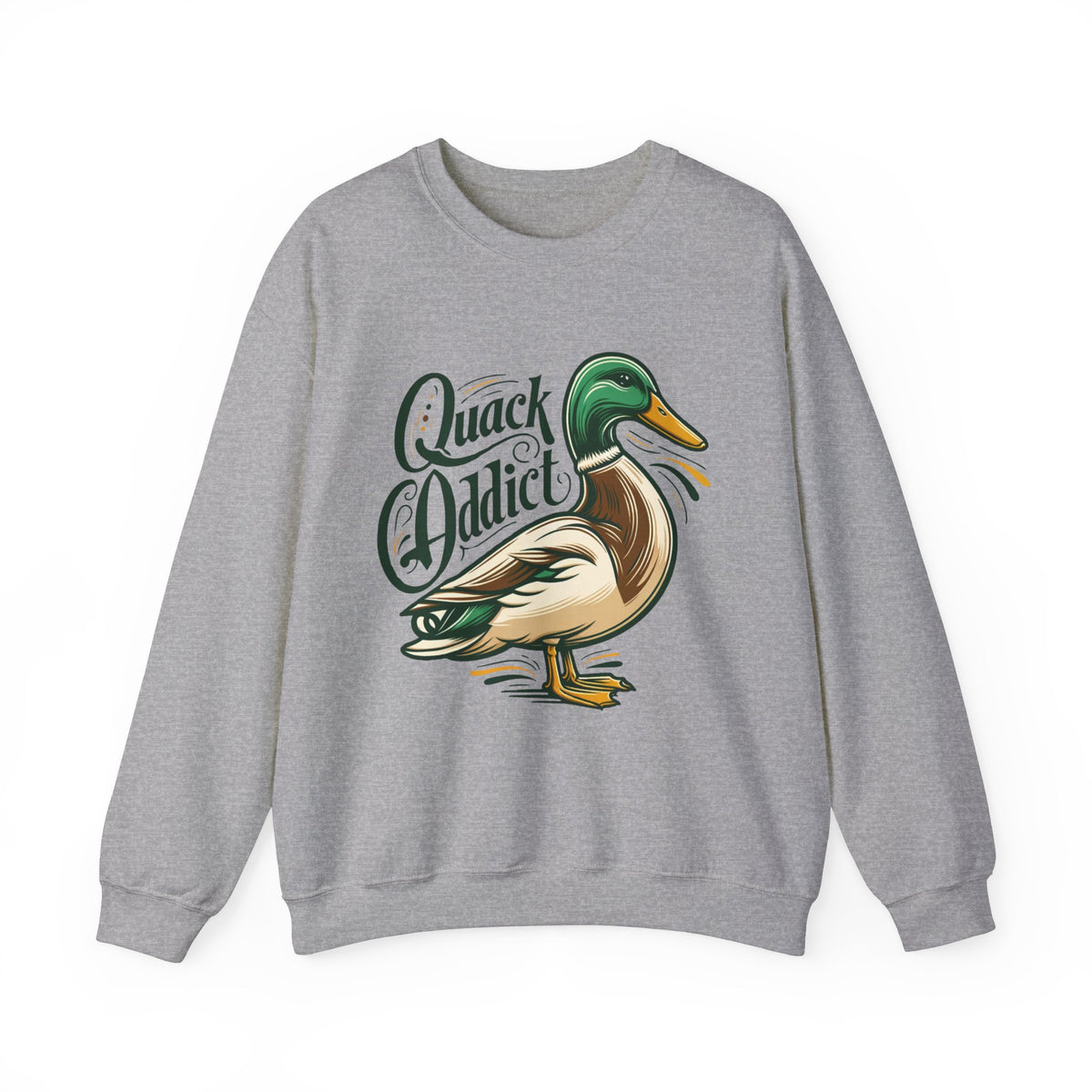 Quack Addict Funny Mallard Duck Shirt | Bird lover Shirt | Nature Lover Gift | Unisex Crewneck Sweatshirt