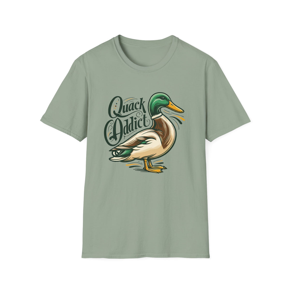 Quack Addict Funny Mallard Duck Shirt | Bird lover Shirt | Nature Lover Gift | Unisex Soft Style T-Shirt