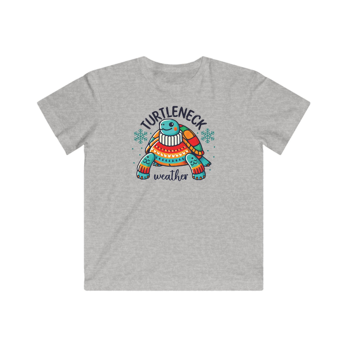 Turtleneck Weather Cute Turtle Shirt | Cute Turtle Kid's Shirt | Turtle Lover Gift  | Kids Fine Jersey Tee