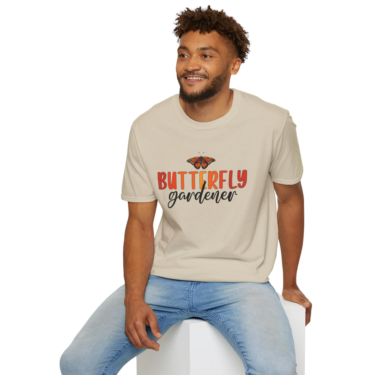 Monarch Butterfly Garden Shirt | Gift For Gardener | Nature Lover Butterfly Shirt | Unisex Soft Style T-Shirt