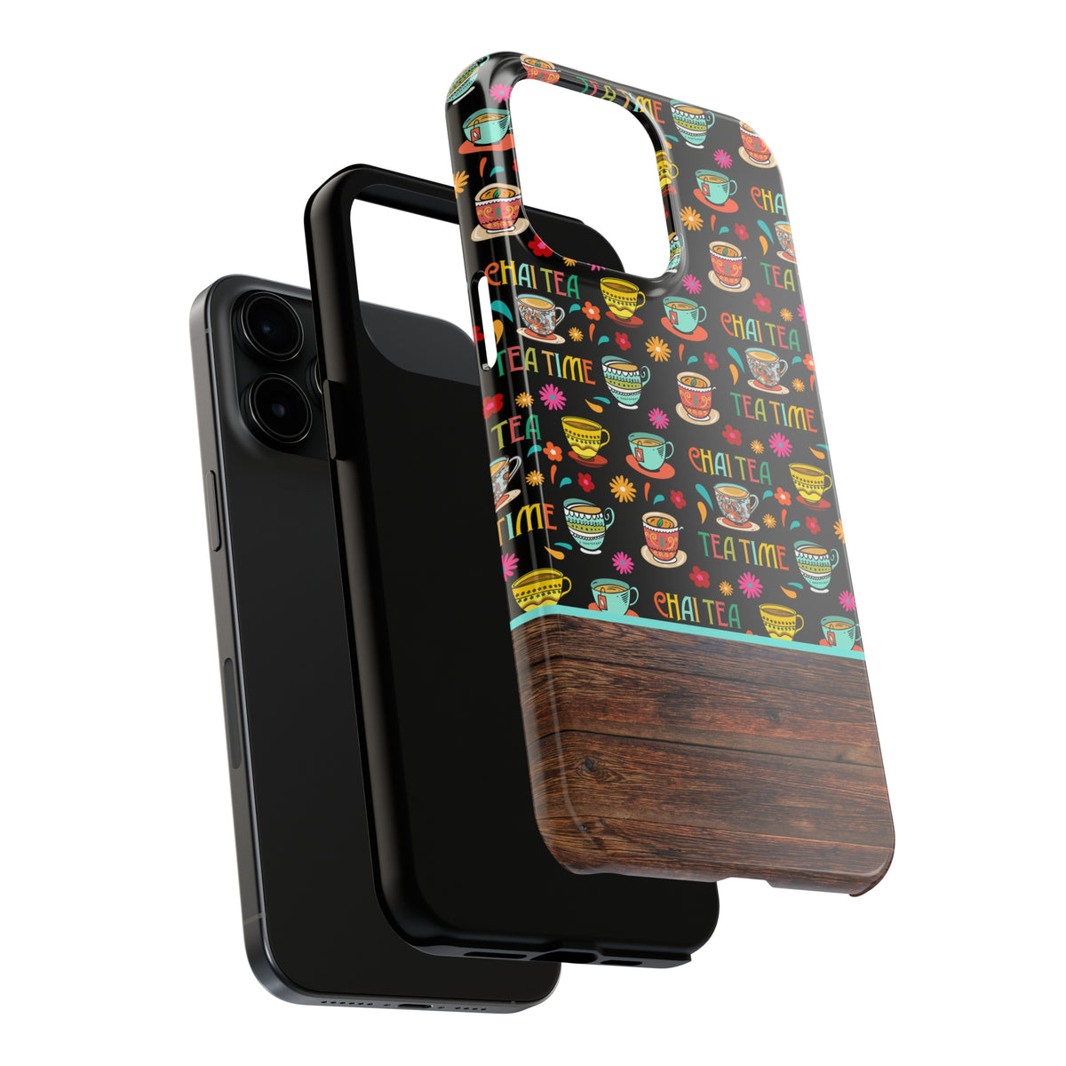 Chai Tea Time iPhone Case 15 14 13 12 11 | Chai Tea Lover Indian Gift | Tough Phone Case
