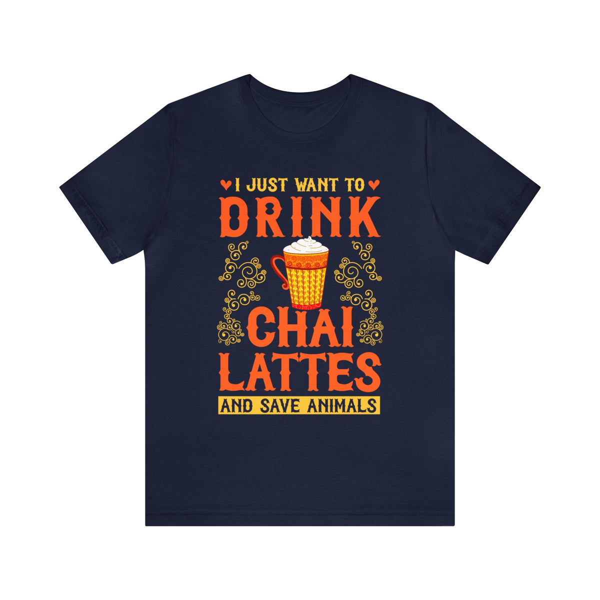 Chai Latte Save Animals Chai Tea Shirt | Animal Lover Shirt | Tea Gift for Her | Unisex Jersey T-shirt