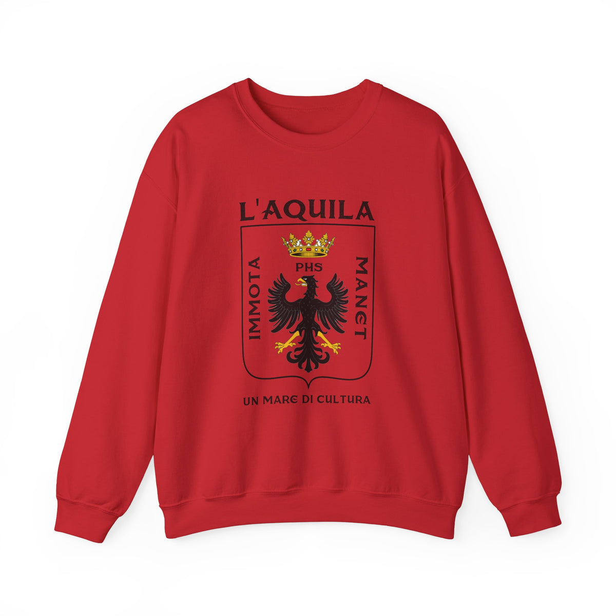L'Aquila Italy Coat of Arms Shirt | Abruzzo Italian Travel Lover Gift | Unisex Heavy Blend™ Crewneck Sweatshirt