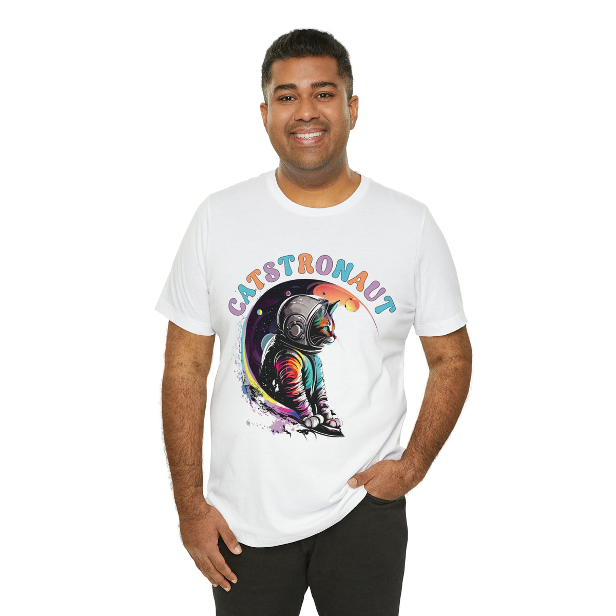 Catstronaut Funny Cat Shirt |Astronaut Shirt | Cat In Space Shirt | Cat Lover Gift | Nerd Gift | Unisex Jersey T-shirt