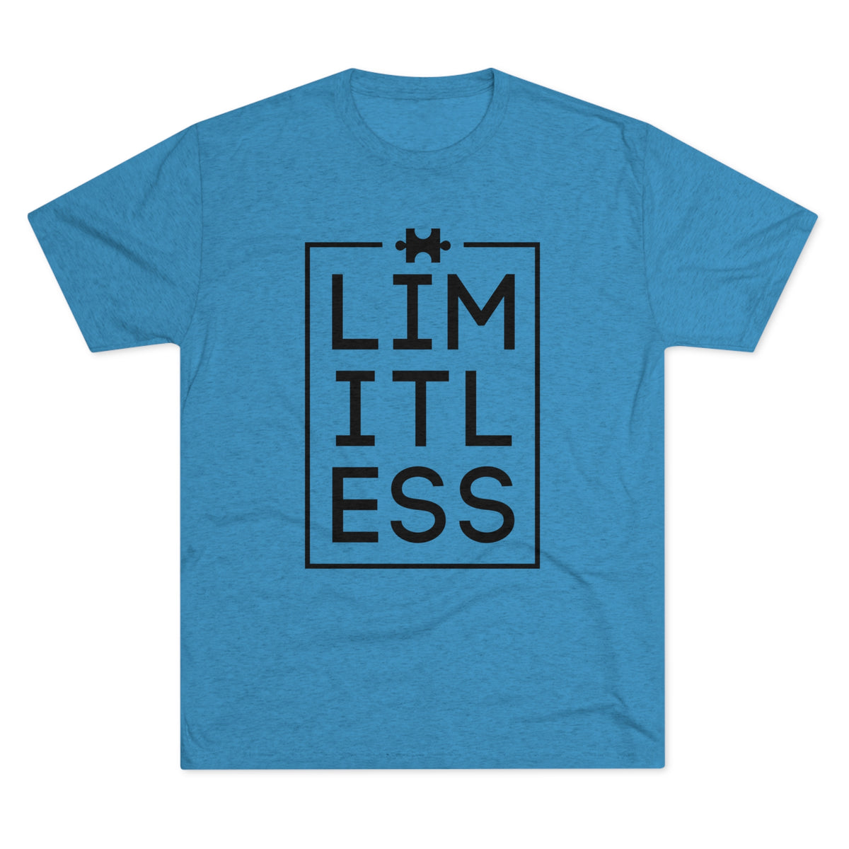 Limitless Autism Awareness Shirt | Autism Puzzle Piece Design | Unisex Tri-Blend Crew Tee