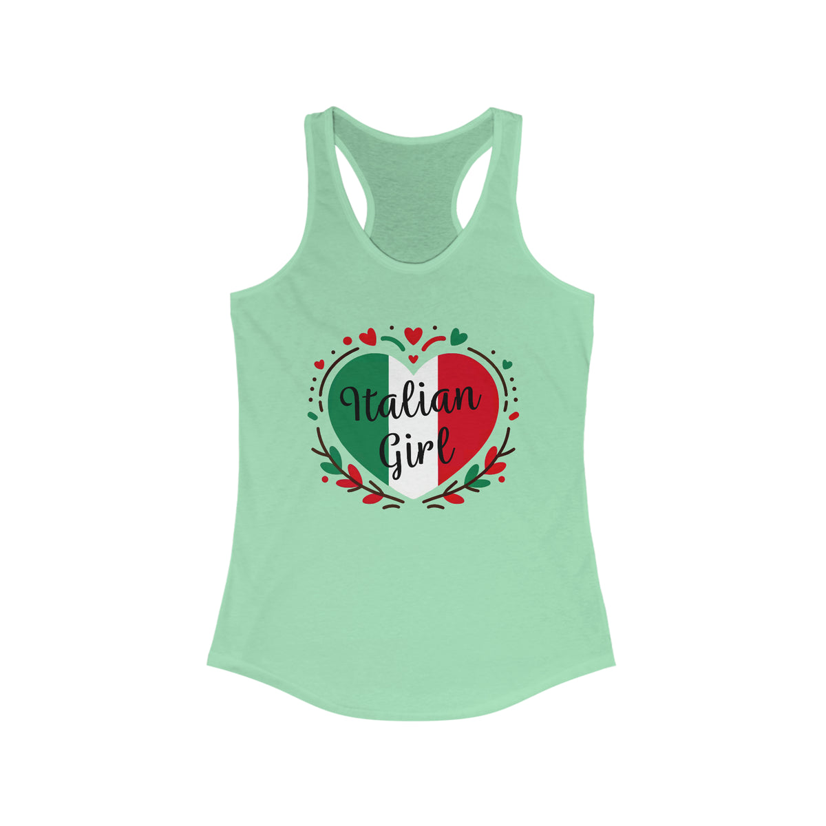 Italian Girl Cute Italy Trip shirt | Italy Lover Shirt | World Traveler Italian Gift | Women's Ideal Racerback Tank