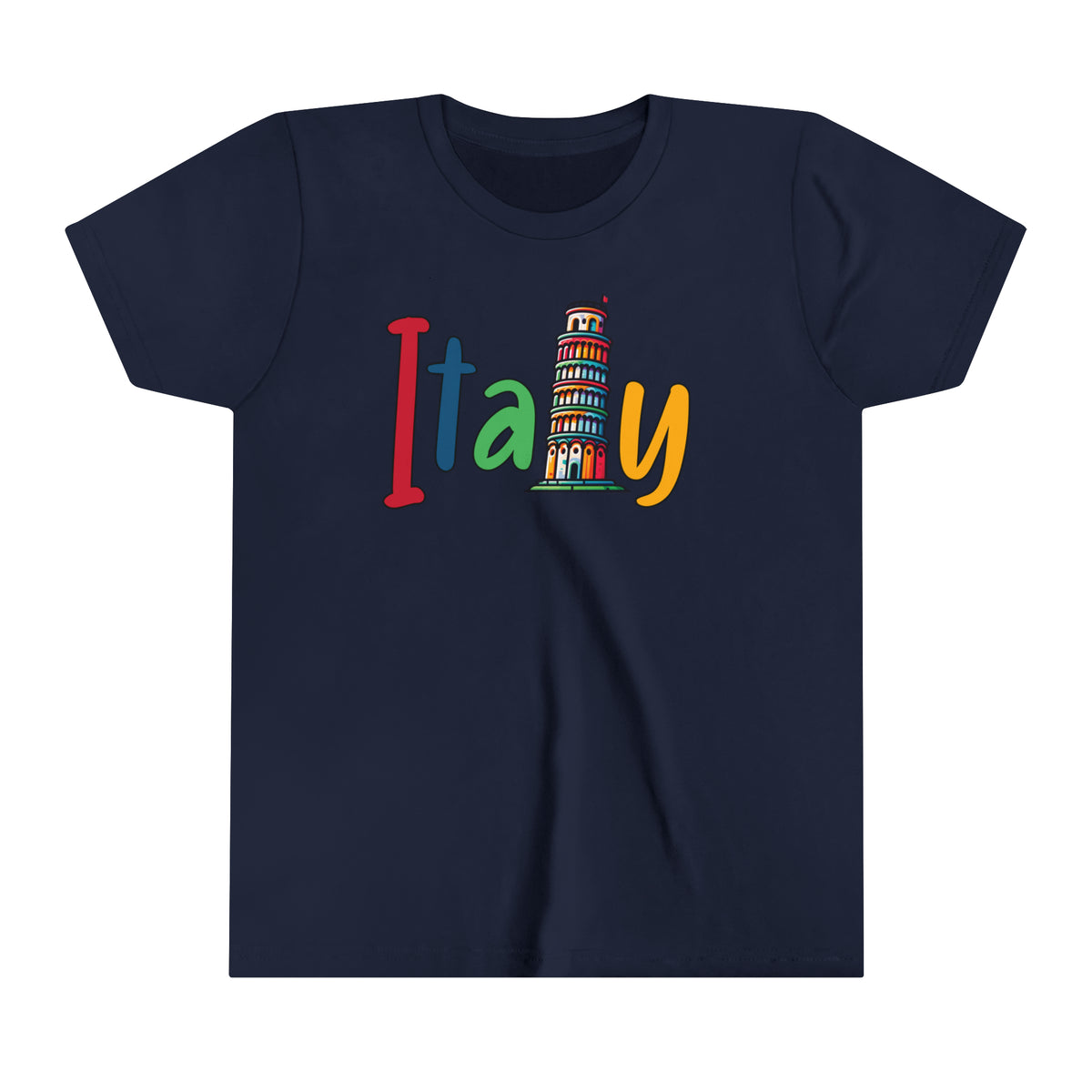 Cute Italy Trip shirt | Italy Vacation Shirt | World Traveler Italian Gift | Leaning Tower of Pisa | Super Soft Youth Jersey T-shirt