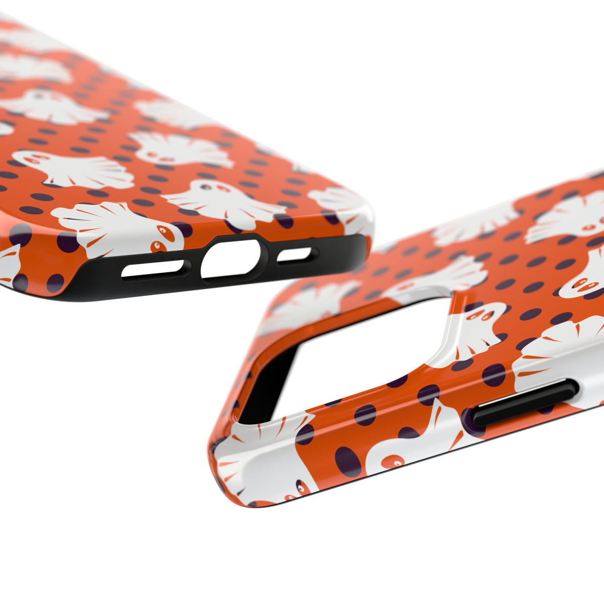 Cute Ghost Halloween iPhone Case | iPhone  15 14 13 12 11 Phone Case | Polka Dot Halloween Gift | Tough Impact-resistant Phone Case