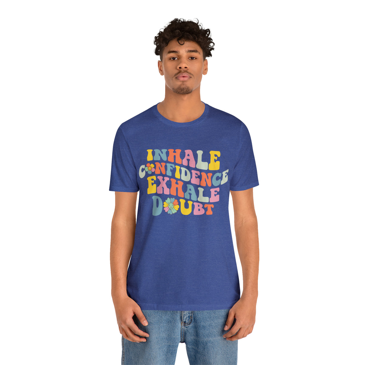 Inhale Exhale Retro School Counselor Shirt | Psychology Shirt | Yoga Meditation Shirt | Unisex Jersey T-shirt