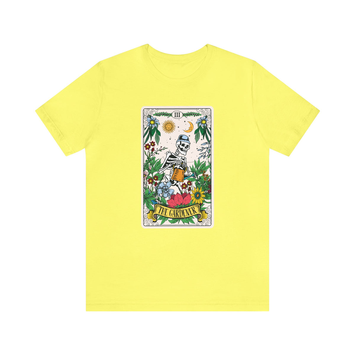 The Gardener Tarot Card Gardening Shirt | Tarot Card Gardener Gift | Unisex Jersey T-shirt