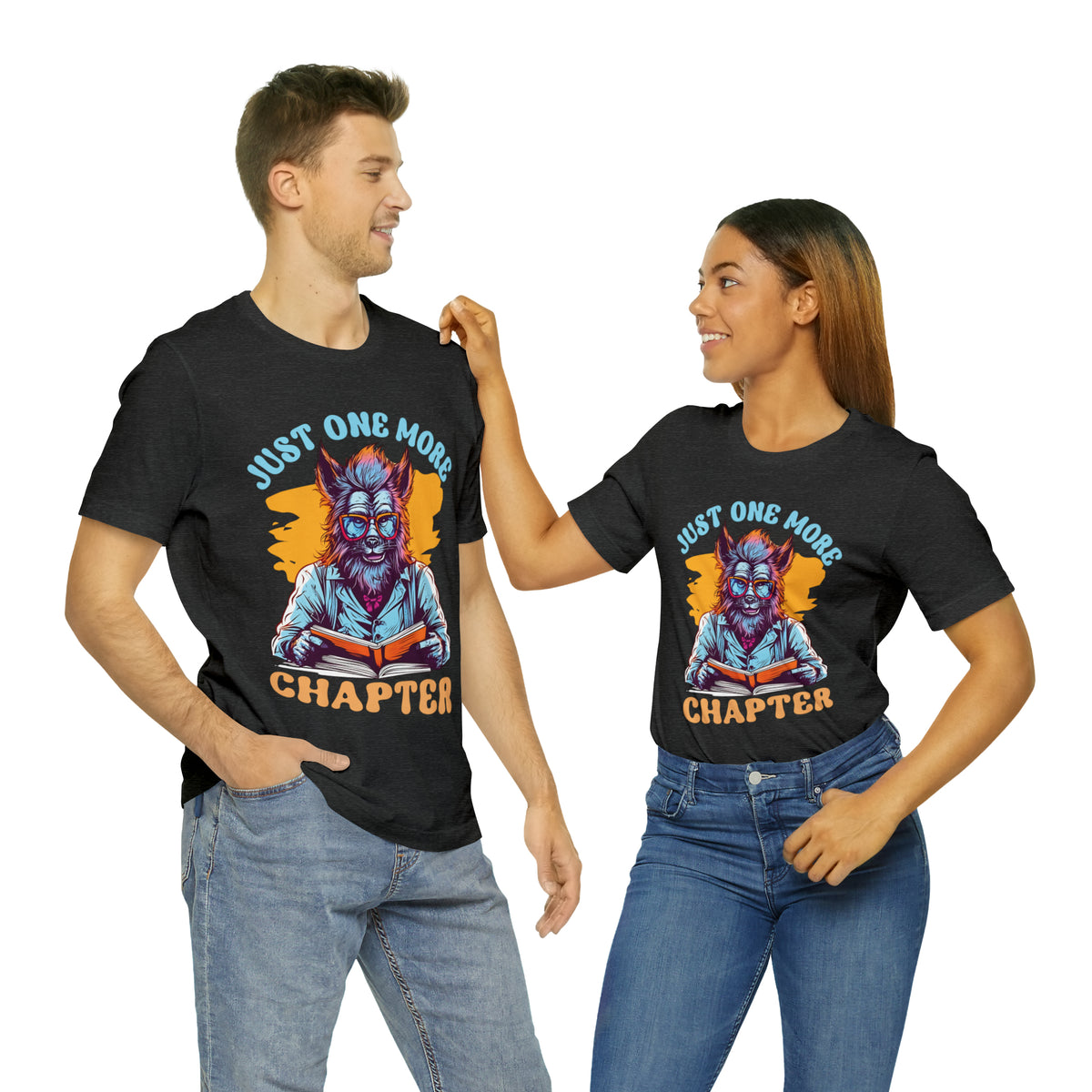Just One More Chapter Werewolf Shirt | Halloween Book Shirt | Book Lover shirt | Book Lover Gift | Unisex Jersey T-shirt