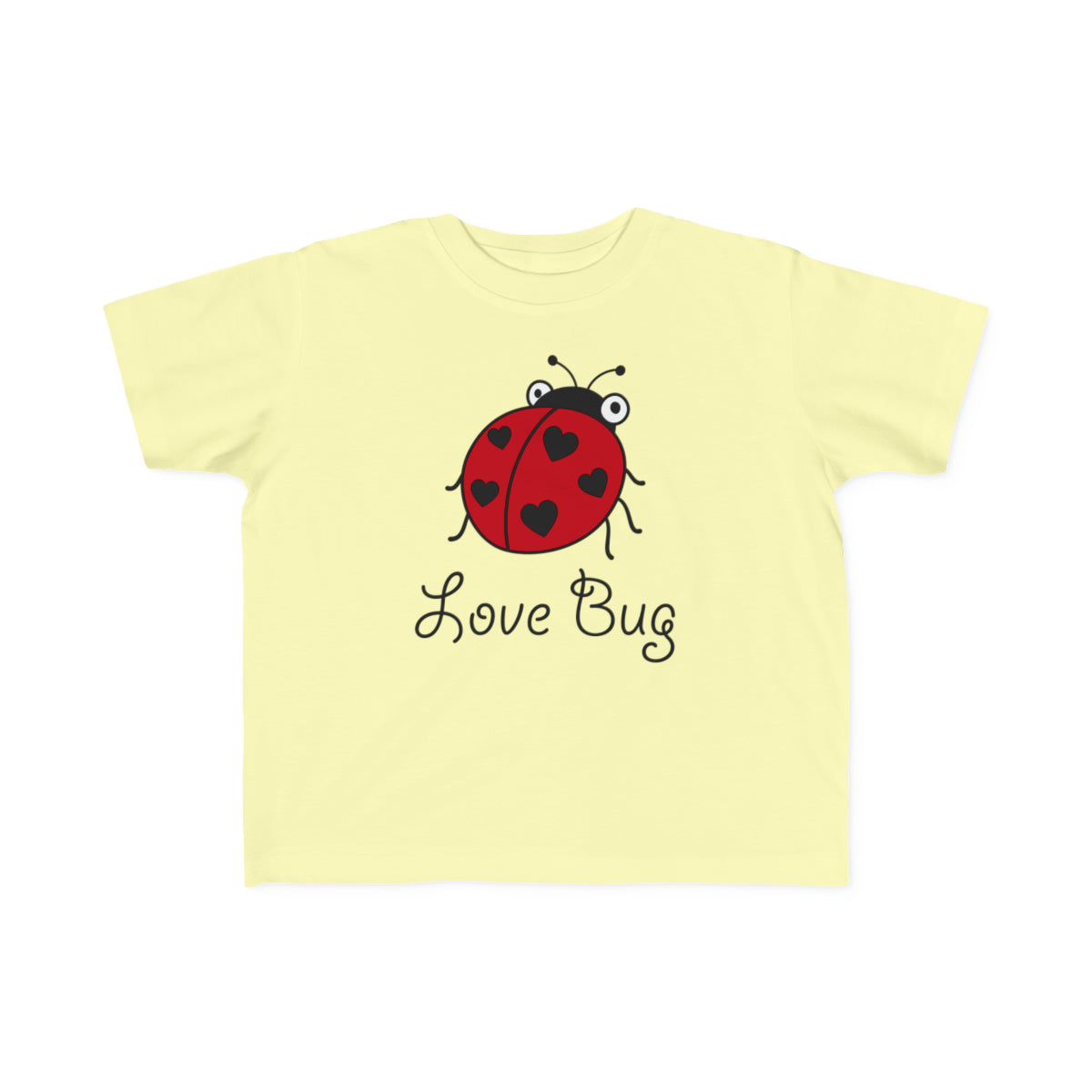 Love Bug Lady Bug Valentine's Day Shirt | Ladybug Nature Gift | Kid's Toddler Fine Jersey T-shirt