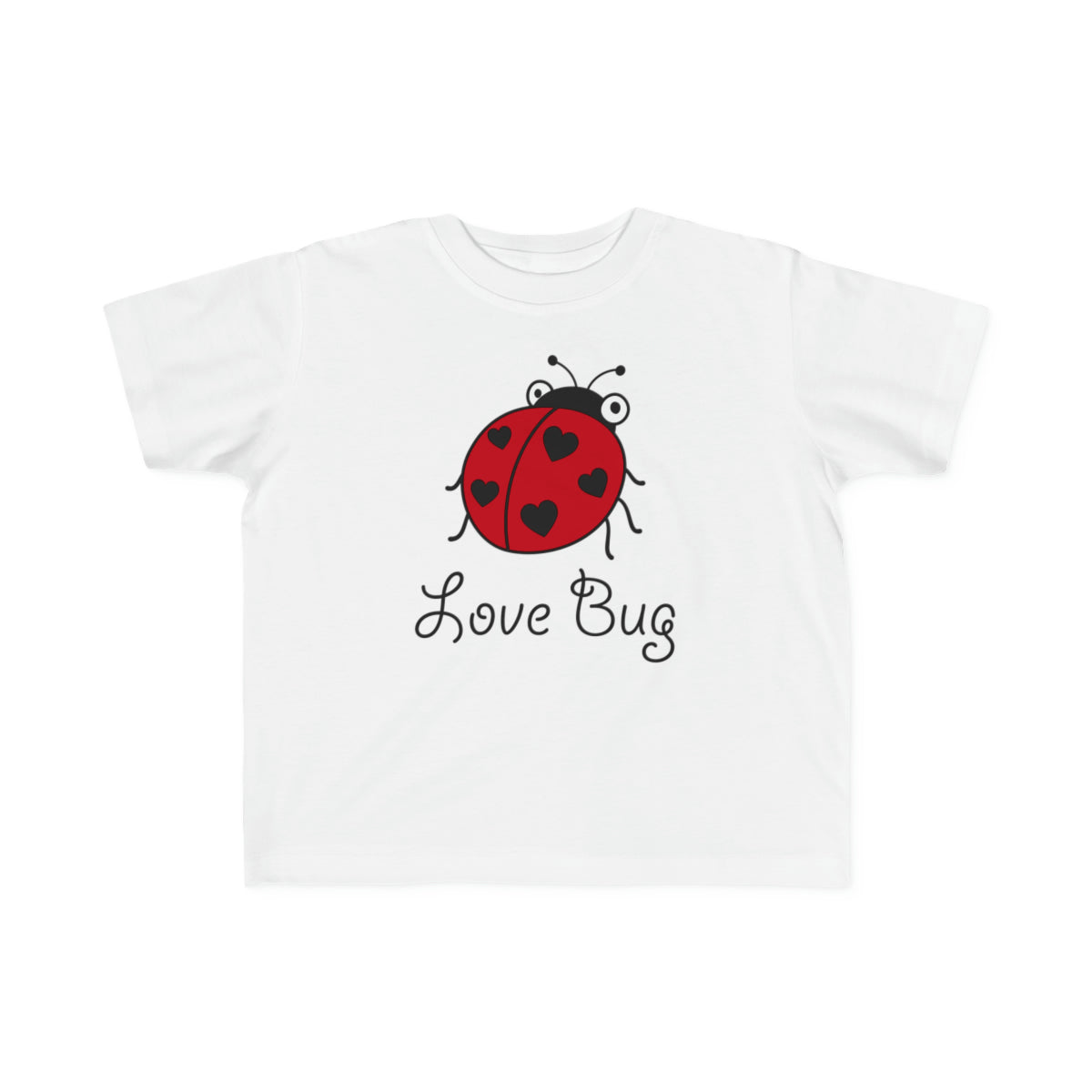 Love Bug Lady Bug Valentine's Day Shirt | Ladybug Nature Gift | Kid's Toddler Fine Jersey T-shirt