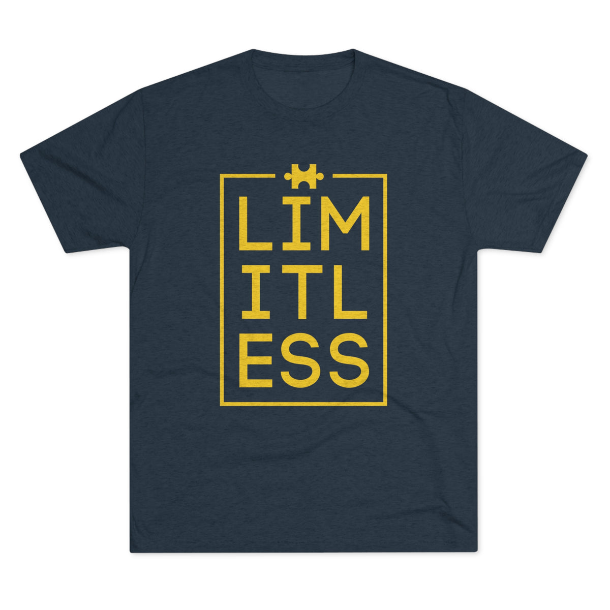 Limitless Autism Awareness Shirt | Autism Puzzle Piece Design | Unisex Tri-Blend Crew Tee