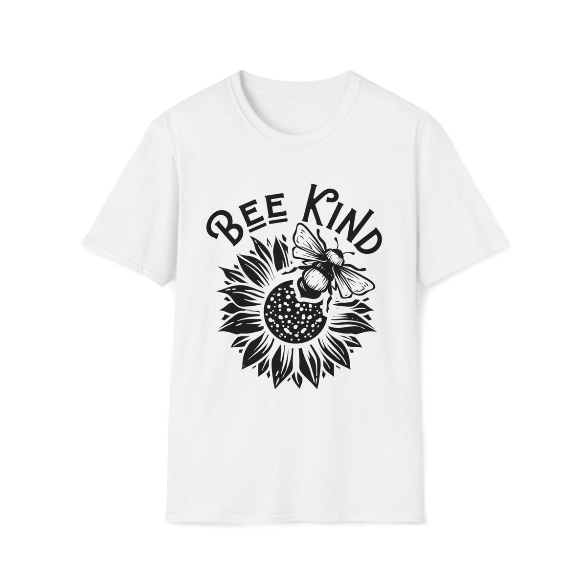 Bee Kind Inspirational Sunflower Shirt | Be Kind Sunflower Gift | Unisex Soft T-Shirt