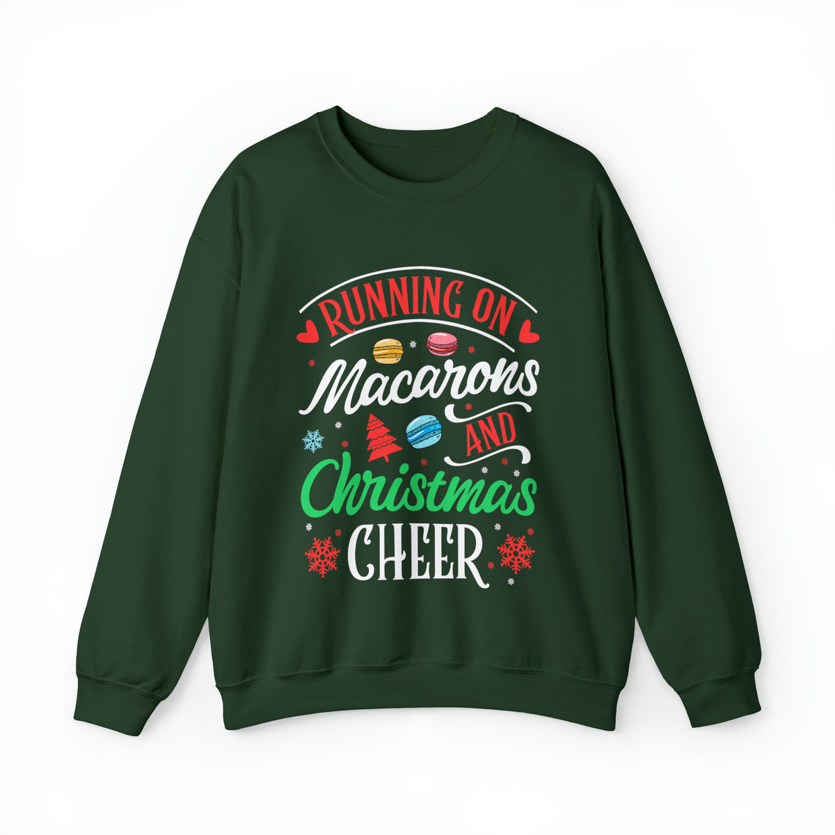 Macarons & Christmas Cheer Baking Shirt | Cookie Baking Gifts | Unisex Crewneck Sweatshirt