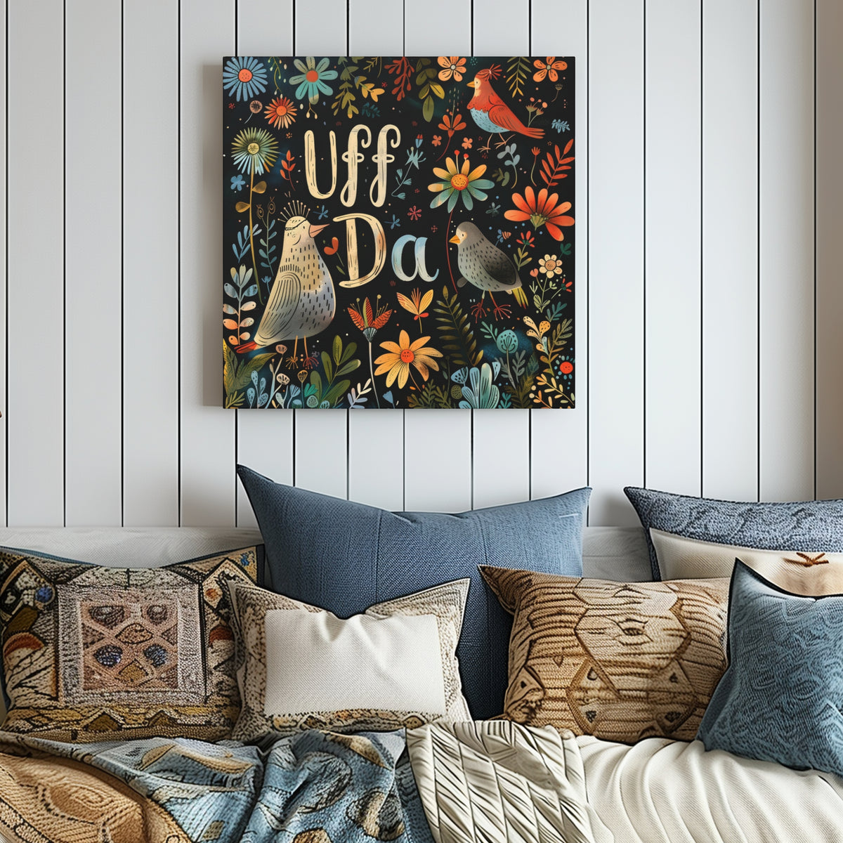 Uff Da Scandi Canvas Wall Art Print 