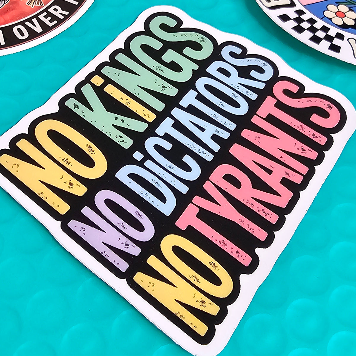 Anti Trump Political Stickers | Pro Democracy Stickers Set of 6 | Stocking Stuffers