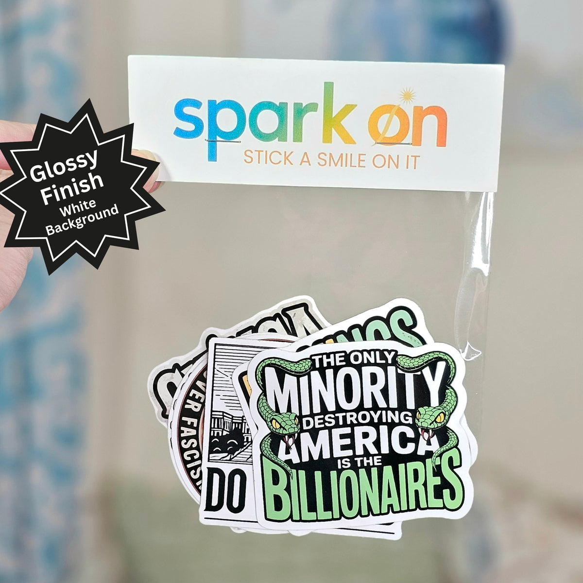 Anti Trump Political Stickers | Pro Democracy Stickers Set of 6 | Stocking Stuffers