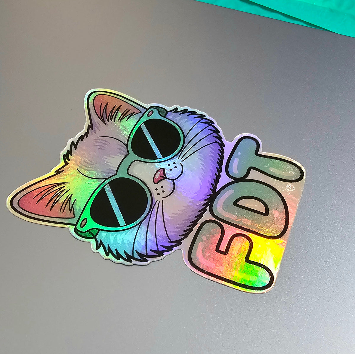 FDT Anti Trump Cat Stickers | Holographic Sticker Set of 4 | Cat Lover Gift