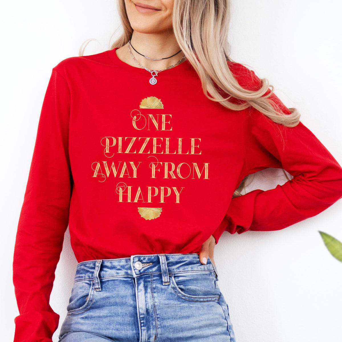 One Pizzelle Away From Happy Italian Christmas Shirt | Pizzelle Cookie Long Sleeve Tee | Italy Lover Baking Gift