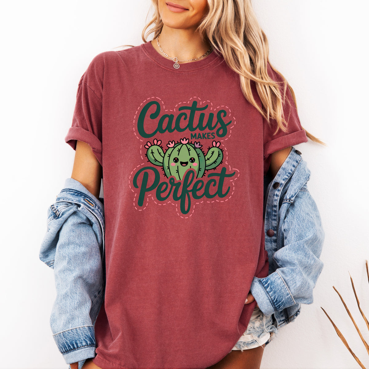 Cactus Makes Perfect Shirt | Cute Kawaii Cactus T-Shirt | Funny Plant Lover Gift | Comfort Colors 1717 Tee