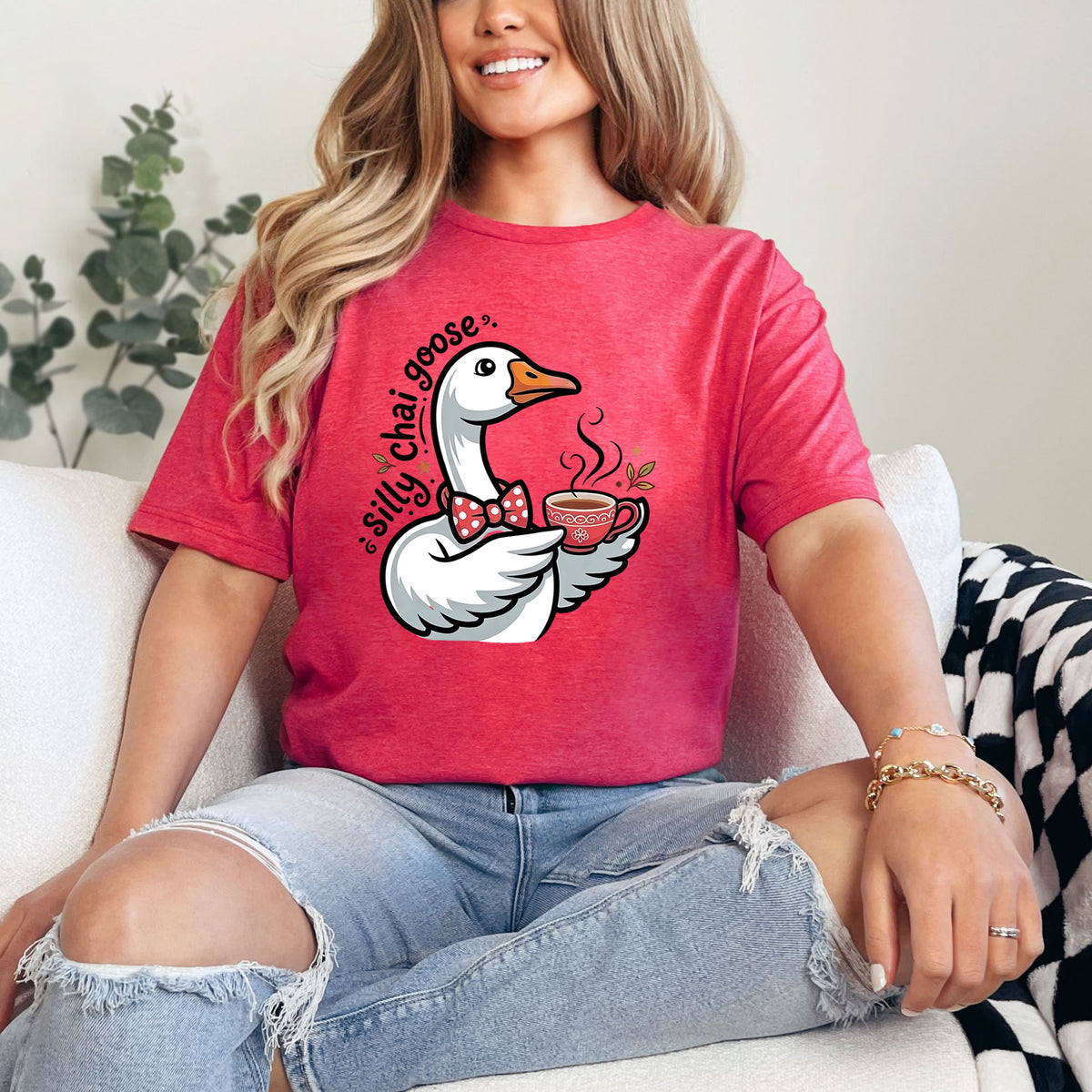 Chai Silly Goose T-shirt | Soft Style Funny Tea Meme Shirt | Cute Chai Tea Lover Gift