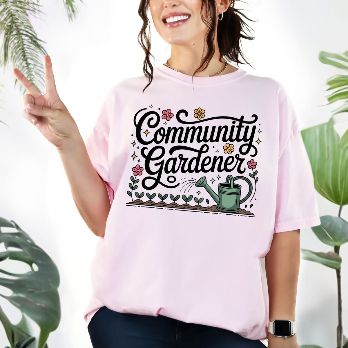 Community Gardener Urban Garden Shirt | Plant Lover Farm Shirt | Unisex Garment-Dyed T-shirt